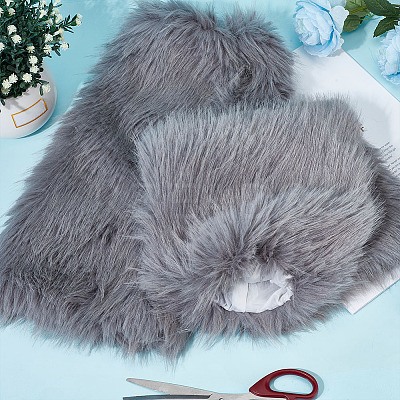 Polyester Imitation Fox Hair Boot Cover AJEW-WH0570-04C-1