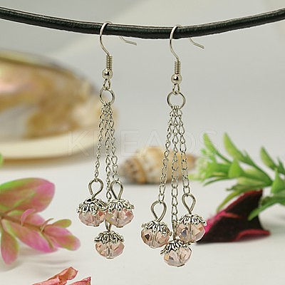Stylish Tibetan Style Chandelier Earrings EJEW-JE00511-1