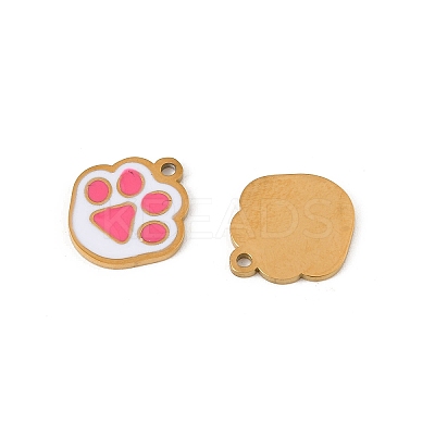 304 Stainless Steel Enamel Charms STAS-P396-08G-02-1
