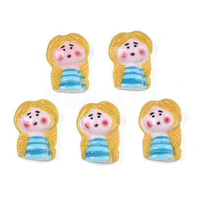 Spray Painted Opaque Resin Cabochons CRES-S302-82-1