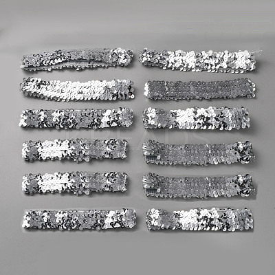 12Pcs Stretch Sparkling Headband OHAR-WH0035-04-1