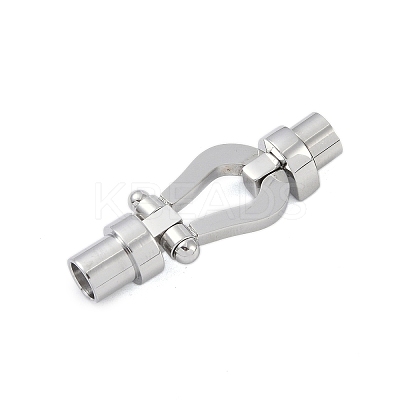 Tarnish Resistant 304 Stainless Steel Magnetic Clasps with Glue-in Ends STAS-K282-02P-1