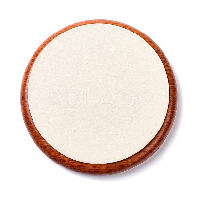 Flat Round Wood Pesentation Jewelry Bracelets Display Tray ODIS-P008-15C-01-1
