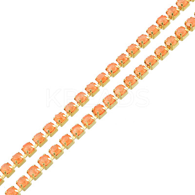 Brass Rhinestone Strass Chains CHC-N017-003B-B04-1