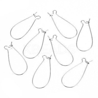 Tarnish Resistant 304 Stainless Steel Hoop Earring Findings STAS-S117-008F-01-1