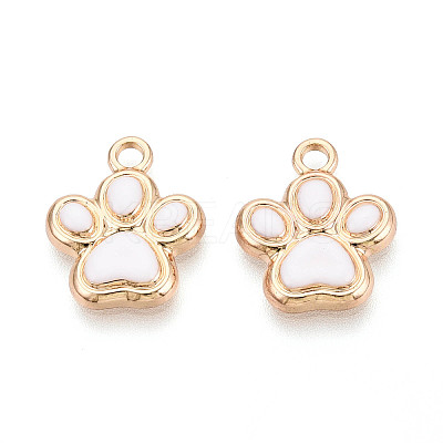 Rack Plating Alloy Enamel Pendants ENAM-T024-01A-G-1