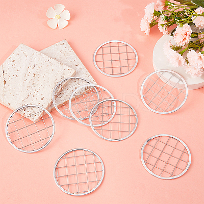 24Pcs 304 Stainless Steel Mesh Lids for Water Planting Glass Vase AJEW-BC0002-18-1
