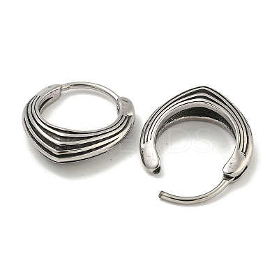 316 Surgical Stainless Steel Hoop Earrings for Women and Men EJEW-D096-20F-AS-1