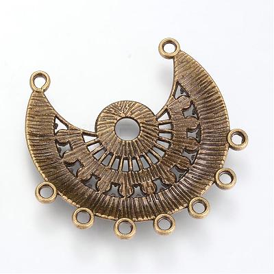 Tibetan Style Alloy Link Rhinestone & Tray Settings TIBE-S302-27AB-LF-1