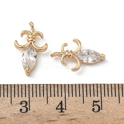 Brass Micro Pave Clear Cubic Zirconia Pendants KK-A280-13G-1