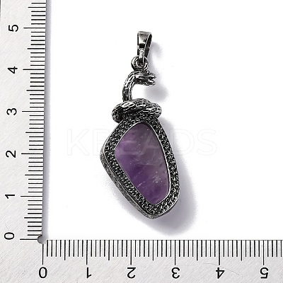 Natural Amethyst Pendants G-K338-42AS-08-1