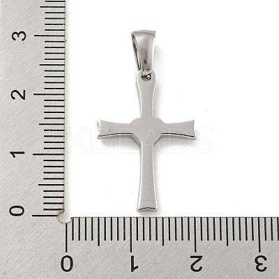 304 Stainless Steel Cubic Zirconia Pendants STAS-C102-05P-1