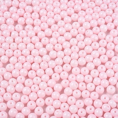 Opaque Baking Paint Glass Beads DGLA-T004-02F-1