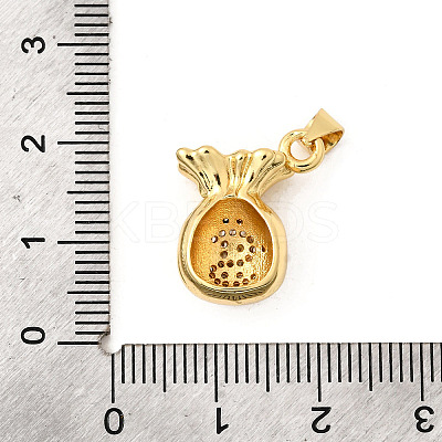 Brass Micro Pave Cubic Zirconia Pendants KK-I360-050G-1