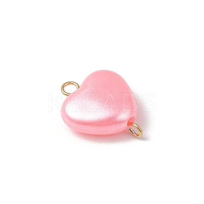 Opaque Acrylic Heart Links Connector Charms PALLOY-JF04282-01-1