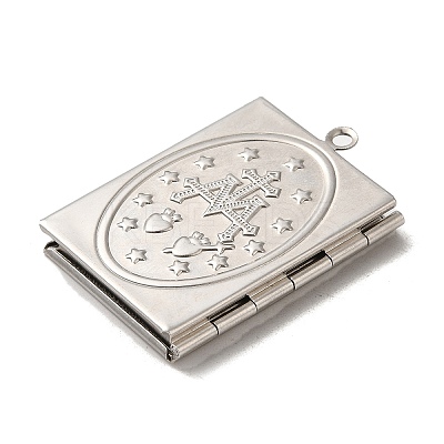Tarnish Resistant 304 Stainless Steel Locket Pendants LS-STAS-Q300-01B-P-1