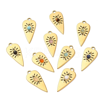 Ion Plating(IP) 316 Stainless Steel Triangle Pendants STAS-K258-30G-1