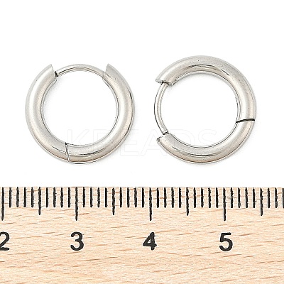 Tarnish Resistant 201 Stainless Steel Huggie Hoop Earrings MAK-R021-15mm-1