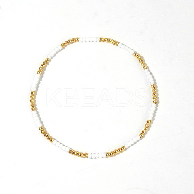 Vintage Elegant Imitation Pearl & Bead Beaded Stretch Bracelet for Women BS8727-2-1