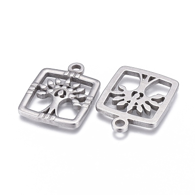 Non-Tarnish 304 Stainless Steel Pendants STAS-F249-24P-1