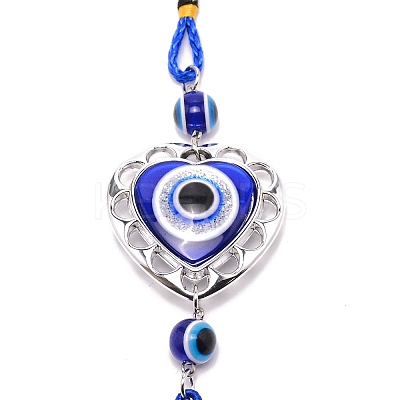Alloy & Glass Pendant Decorations LS-HJEW-WH0017-27-1