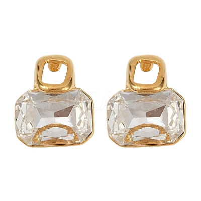 304 Stainless Steel Micro Pave Clear Cubic Zirconia Stud Earrings EJEW-V014-03G-1
