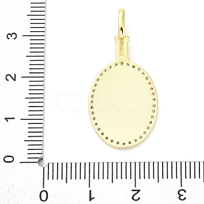 Brass Micro Pave Cubic Zirconia Enamel Pendants KK-D325-23G-02-1