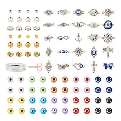 DIY Evil Eye Bracelet Making Kit DIY-TA0004-41-1