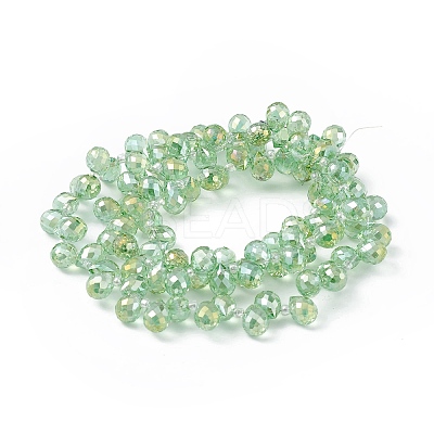 Transparent Electroplate Glass Beads Strands EGLA-F152B-AB01-1