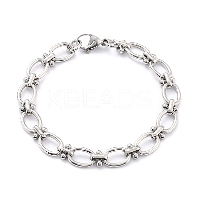 Non-Tarnish 304 Stainless Steel Link Chain Bracelet for Men Women LS-BJEW-Z011-20P-1