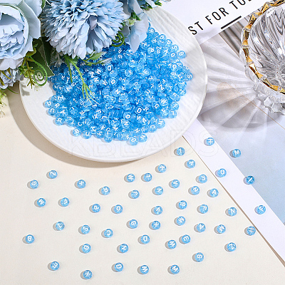 1000Pcs Transparent Acrylic Beads TACR-ME0001-08A-1