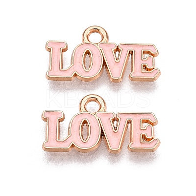 Valentine's Day Theme Alloy Enamel Pendants ENAM-T020-50D-03-1
