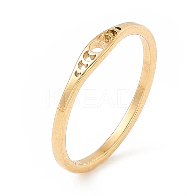 201 Stainless Steel Moon Phase Finger Ring for Women LS-RJEW-A006-06G-1-1