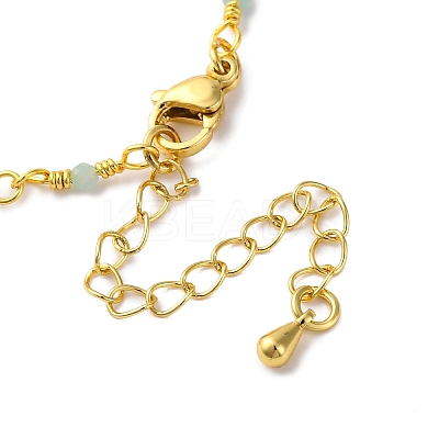 Brass Chain Necklace Making KK-K337-13G-09-1