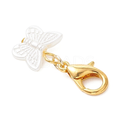 Acrylic Butterfly Pendant Decorations HJEW-MZ00330-1