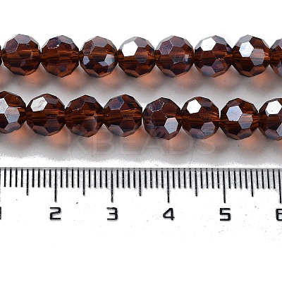 Electroplate Glass Bead Strands EGLA-R015-8mm-18-1