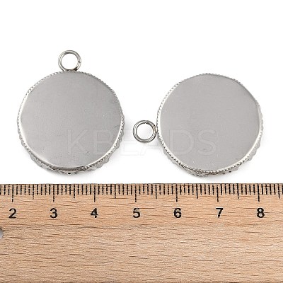 Non-Tarnish 304 Stainless Steel Pendant Cabochon Settings STAS-Z070-01P-03-1