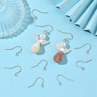 SHEGRACE Brass French Hooks with Loop XGR0002P-02P-1