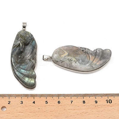 Natural Labradorite Big Pendants G-K338-32P-1