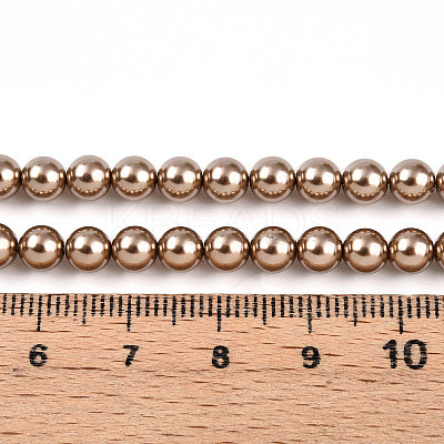 Baking Paint Pearlized Glass Pearl Bead Strands HY-N002-5mm-A06-1