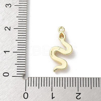 Brass Micro Pave Clear Cubic Zirconia Pendants KK-S505-01G-1