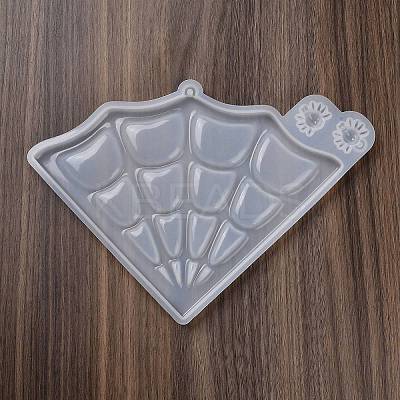 Halloween Theme DIY Spider Web Pendant Decoration Silicone Molds DIY-F143-04-1