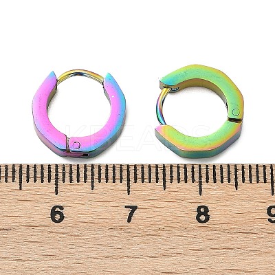 304 Stainless Steel Polishing Effect Hoop Earrings EJEW-M001-35A-1