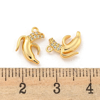Brass Micro Pave Cubic Zirconia Pendants KK-K369-02G-05-1