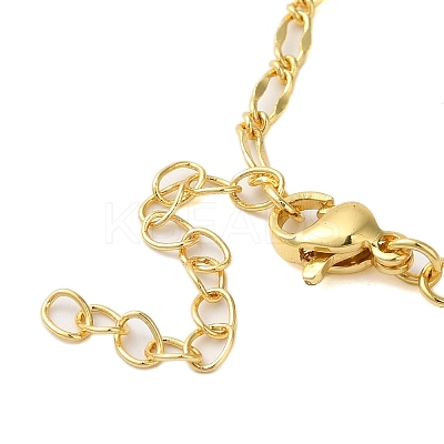 Brass Micro Pave Clear Cubic Zirconia Pendant Necklaces for Women NJEW-S429-03G-01-1
