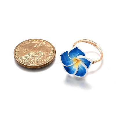 Handmade Polymer Clay Rings RJEW-TA00201-1