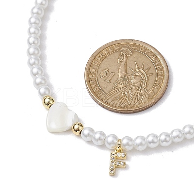 Brass Micro Pave Grade AAA Cubic Zirconia Letter Pendant Necklaces NJEW-JN04771-06-1