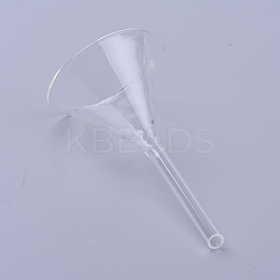 Transparent Glass Funnel Hopper AJEW-WH0104-45E-1