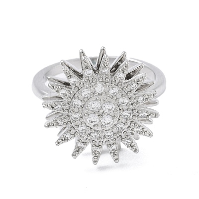 Daisy Rotatable Open Cuff Rings for Women LS-RJEW-S402-05P-1