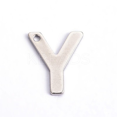 Tarnish Resistant 304 Stainless Steel Letter Charms STAS-O072-Y-1